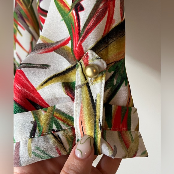 Gianni Bini Romper Birds of Paradise White Tropical | Size M | Worn Once | Rare - Picture 5 of 9